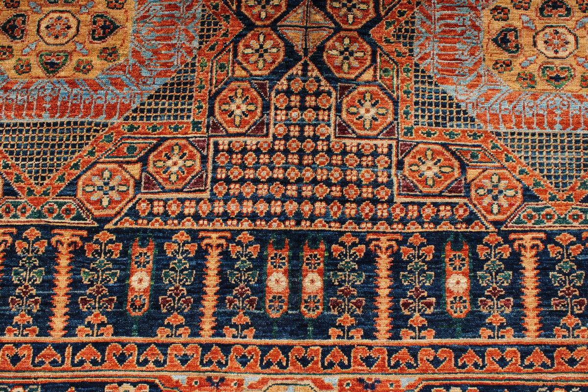 8x10 Red and Navy Anatolian Traditional Rug