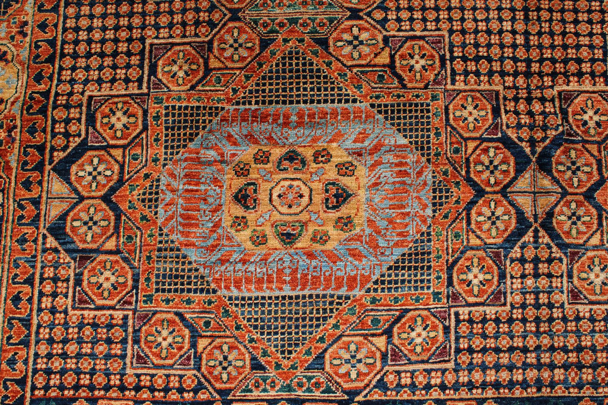 8x10 Red and Navy Anatolian Traditional Rug