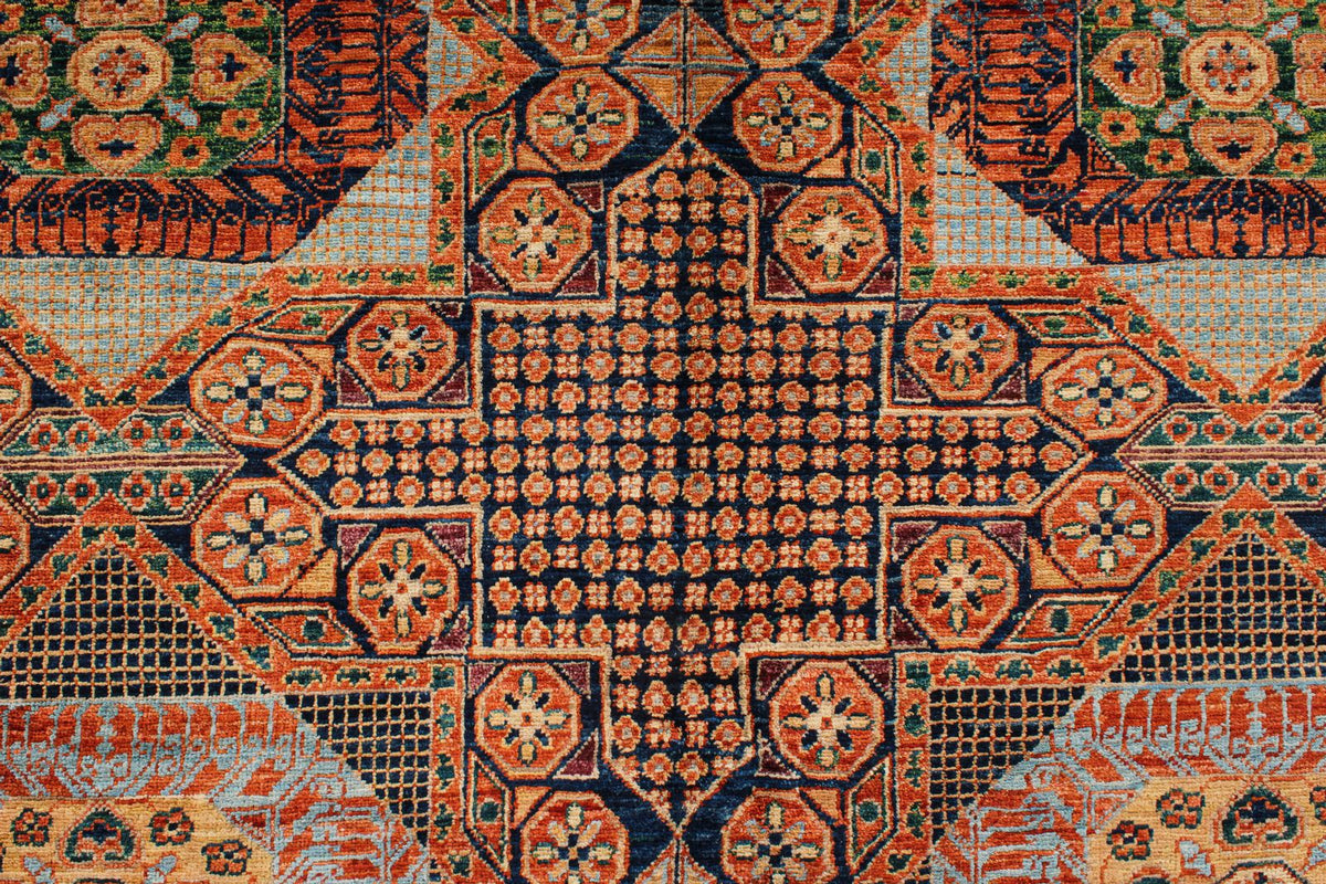 8x10 Red and Navy Anatolian Traditional Rug