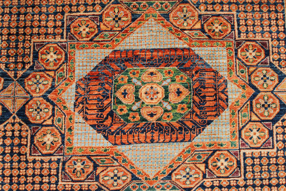 8x10 Red and Navy Anatolian Traditional Rug