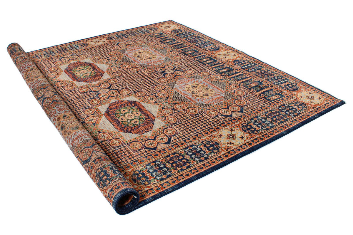 8x10 Red and Navy Anatolian Traditional Rug