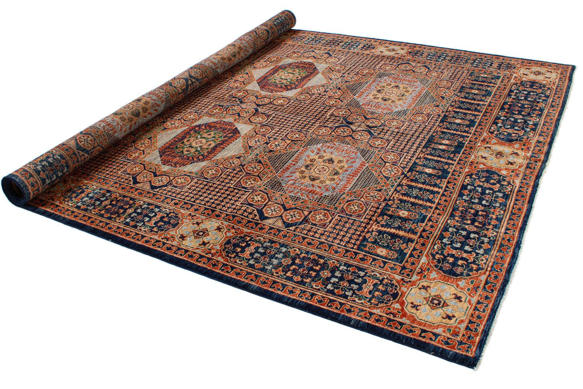 8x10 Red and Navy Anatolian Traditional Rug