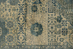 8x11 Ivory and Light Blue Anatolian Traditional Rug