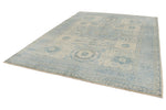 8x11 Ivory and Light Blue Anatolian Traditional Rug