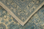 8x11 Ivory and Light Blue Anatolian Traditional Rug