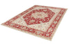 7x9 Red and Ivory Turkish Oushak Rug