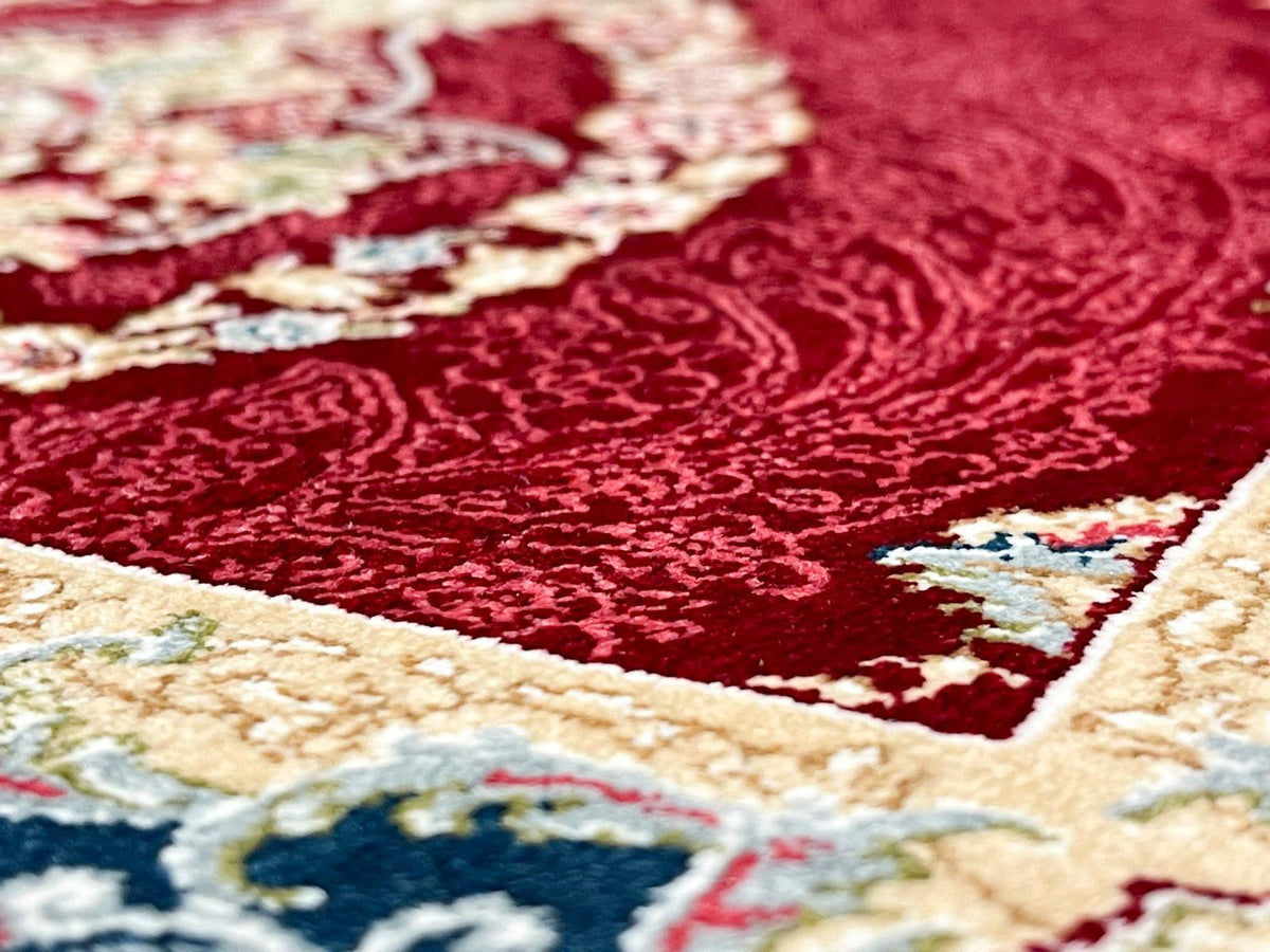 6x8 Red and Beige Turkish Antep Rug