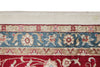 6x9 Ivory and Red Turkish Antep Rug