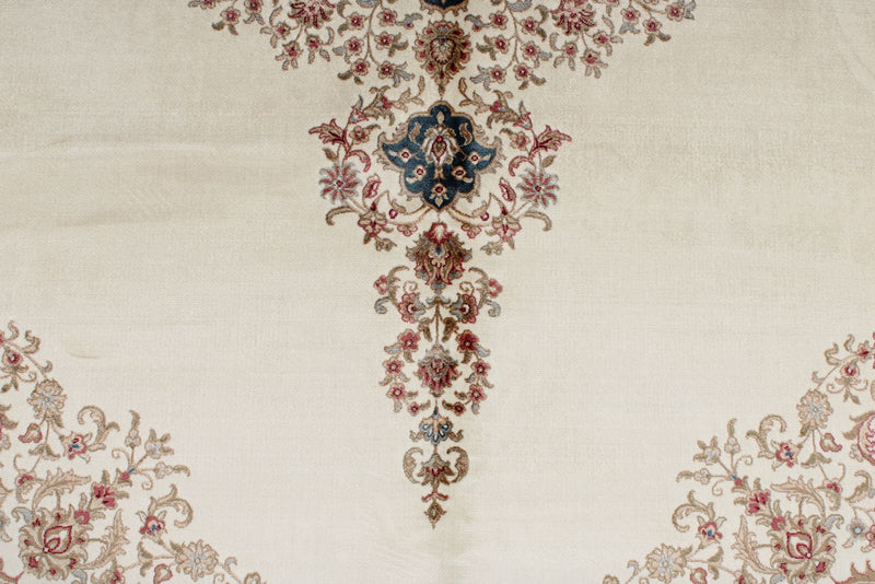 6x9 Ivory and Red Turkish Antep Rug