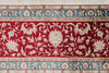 6x9 Ivory and Red Turkish Antep Rug