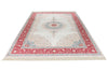 6x9 Ivory and Red Turkish Antep Rug