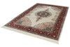 6x9 Ivory and Red Turkish Antep Rug