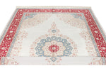 6x9 Ivory and Red Turkish Antep Rug