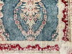 6x8 Blue and Ivory Turkish Antep Rug