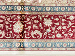 6x8 Ivory and Red Turkish Antep Rug