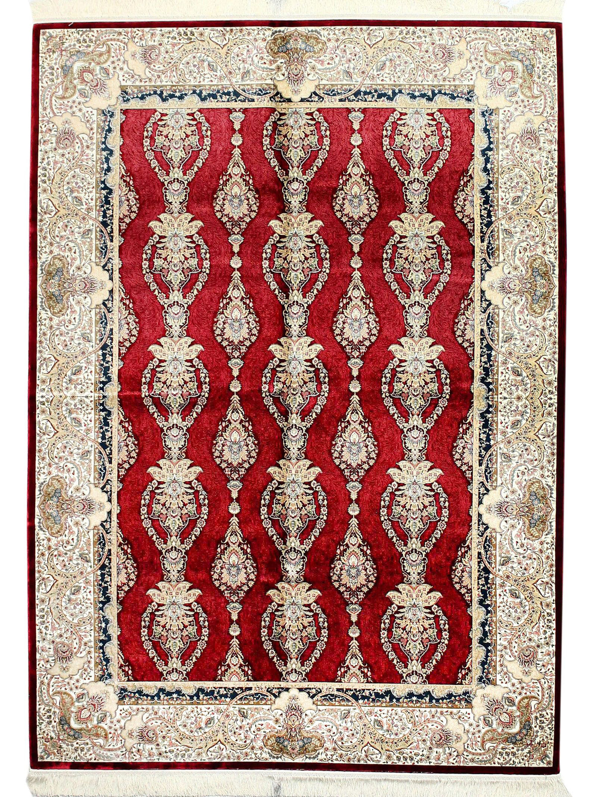 6x9 Red and Ivory Turkish Antep Rug