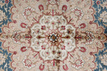 7x10 Red and Ivory Turkish Antep Rug