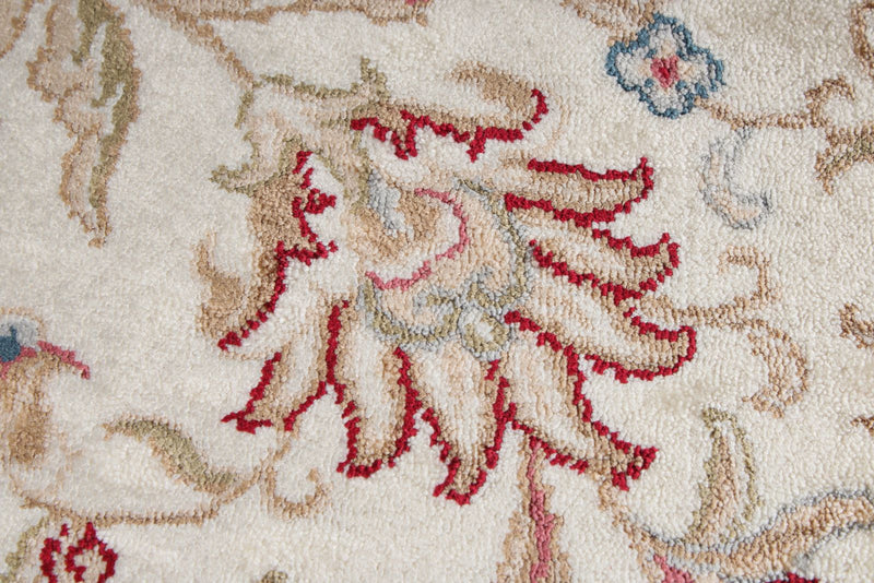 7x10 Red and Ivory Turkish Antep Rug