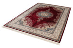 7x10 Red and Ivory Turkish Antep Rug