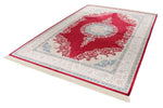 7x10 Red and Ivory Turkish Antep Rug