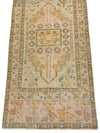 3x9 Green and Multicolor Turkish Oushak Runner