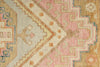 3x9 Light Green and Multicolor Turkish Oushak Runner