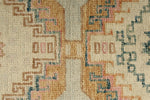3x9 Light Green and Multicolor Turkish Oushak Runner