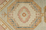 3x9 Light Green and Multicolor Turkish Oushak Runner