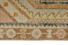 3x9 Light Green and Multicolor Turkish Oushak Runner