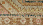 3x9 Light Green and Multicolor Turkish Oushak Runner