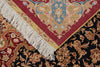 7x10 Black and Red Turkish Silk Rug