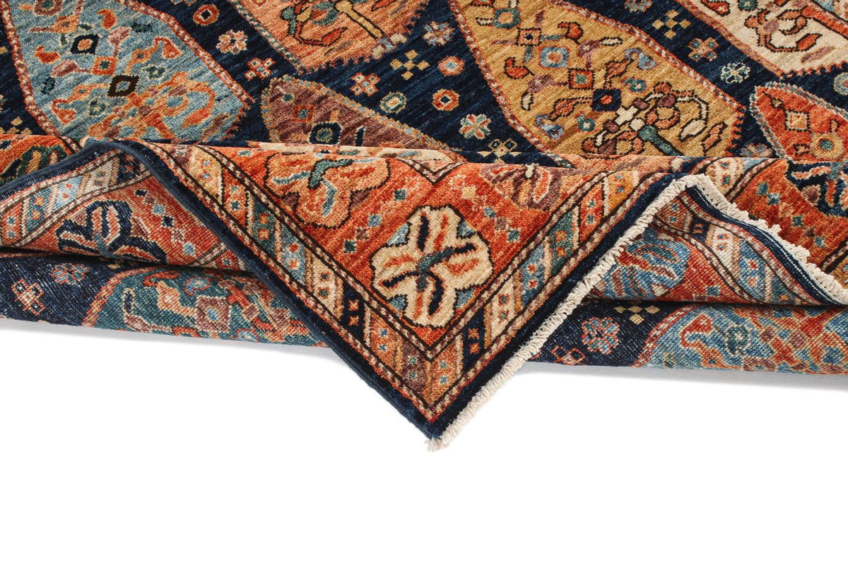 5x6 Navy and Red Anatolian Traditional Rug