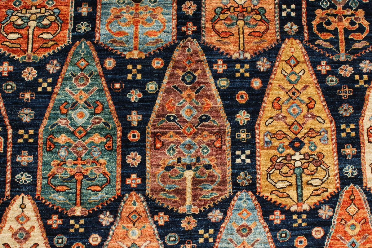 5x6 Navy and Red Anatolian Traditional Rug