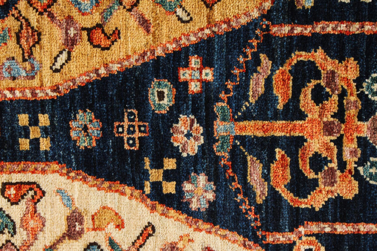 5x6 Navy and Red Anatolian Traditional Rug
