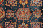 9x12 Navy and Red Kazak Tribal Rug