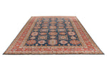 9x12 Navy and Red Kazak Tribal Rug