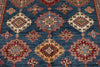 8x11 Navy and Red Kazak Tribal Rug