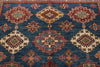 8x11 Navy and Red Kazak Tribal Rug