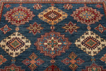 8x11 Navy and Red Kazak Tribal Rug