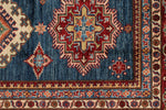 8x11 Navy and Red Kazak Tribal Rug