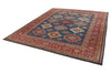 8x11 Navy and Red Kazak Tribal Rug