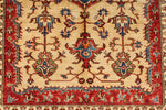 5x8 Ivory and Blue Kazak Tribal Rug