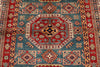 5x8 Green and Ivory Kazak Tribal Rug