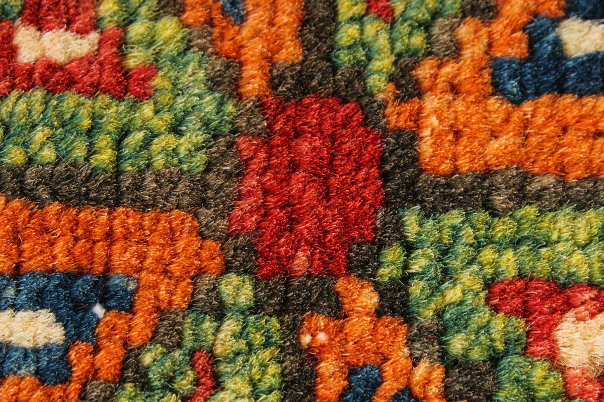 5x7 Red and Ivory Kazak Tribal Rug