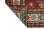 3x5 Red and Ivory Kazak Tribal Rug