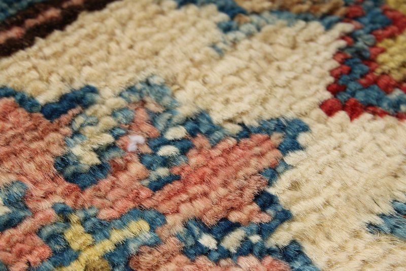3x5 Red and Ivory Kazak Tribal Rug