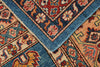 10x13 Navy and Peach Kazak Tribal Rug