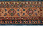 10x13 Navy and Peach Kazak Tribal Rug