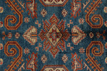 10x13 Navy and Peach Kazak Tribal Rug