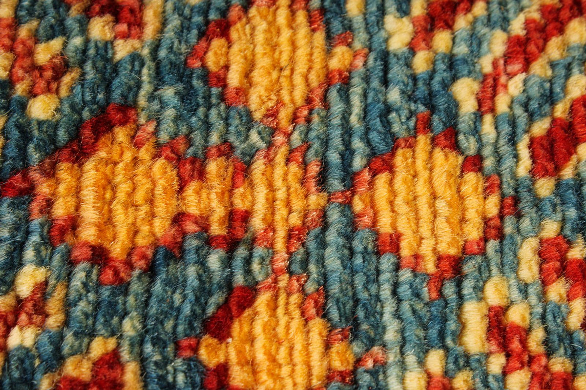 5x7 Navy and Red Kazak Tribal Rug